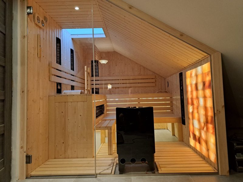 Sauna ze ścianką solną