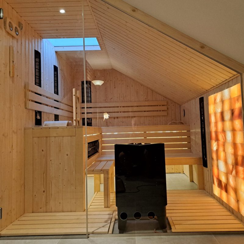 Sauna ze ścianką solną